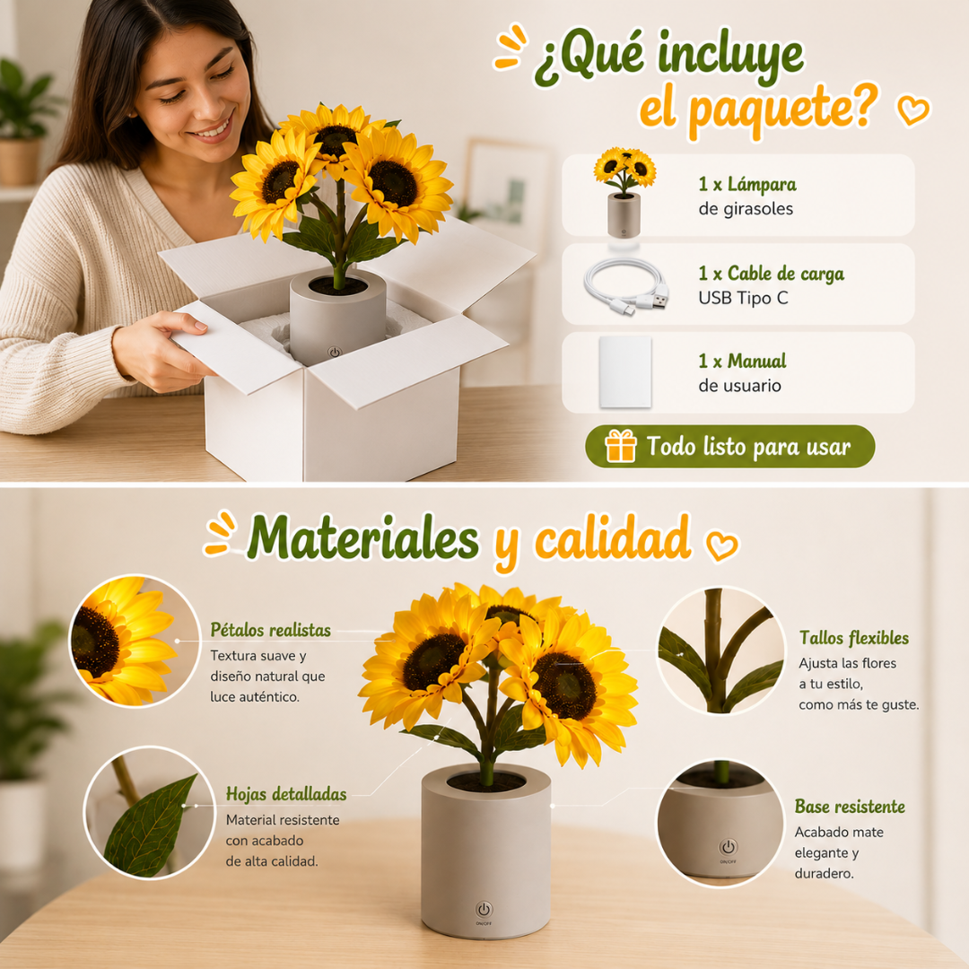 Lámpara de Girasoles